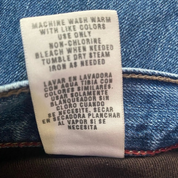 Jean Rugged Durable Cowboy Loose Straight Classic Mid Blue Mid Rise M 38x32 Rode - Picture 7 of 10